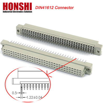 DIN 41612 Cuatro filas en línea 128 pines DIN41612 conector PCB de latón Aplicación actual