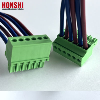 3.5mm Mujer conectable terminal bloque de alambre y cables de ensamblaje Fabricante Arnés de cableado