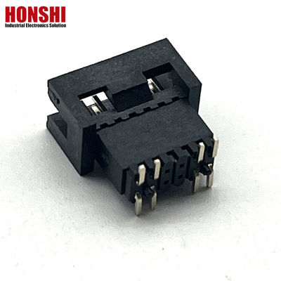 1.27mm Pitch H5.7mm SMT Latón Revestido de Oro Caja Hombre Cabecera Conector de PCB