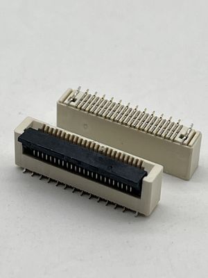 Resistir a la tensión 500V CA/minuto Conector Fpc masculino Voltear hacia atrás Contacto inferior Zif Smd Tipo Fpc Ffc Conector de toma de corriente 0.5 Pitch