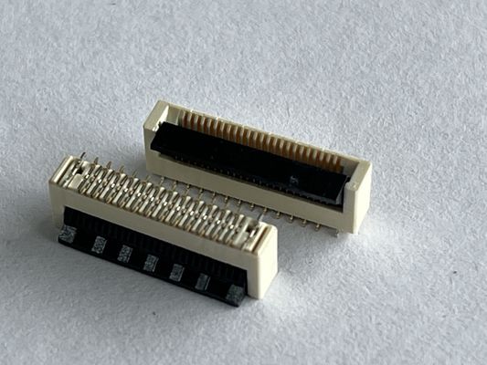 Resistir a la tensión 500V CA/minuto Conector Fpc masculino Voltear hacia atrás Contacto inferior Zif Smd Tipo Fpc Ffc Conector de toma de corriente 0.5 Pitch