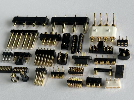 Conector de acoplamiento de pin Pogo tipo SMT 4pin 10pin 12pin de contacto con carga de resorte con alta durabilidad y resistencia a la niebla salina