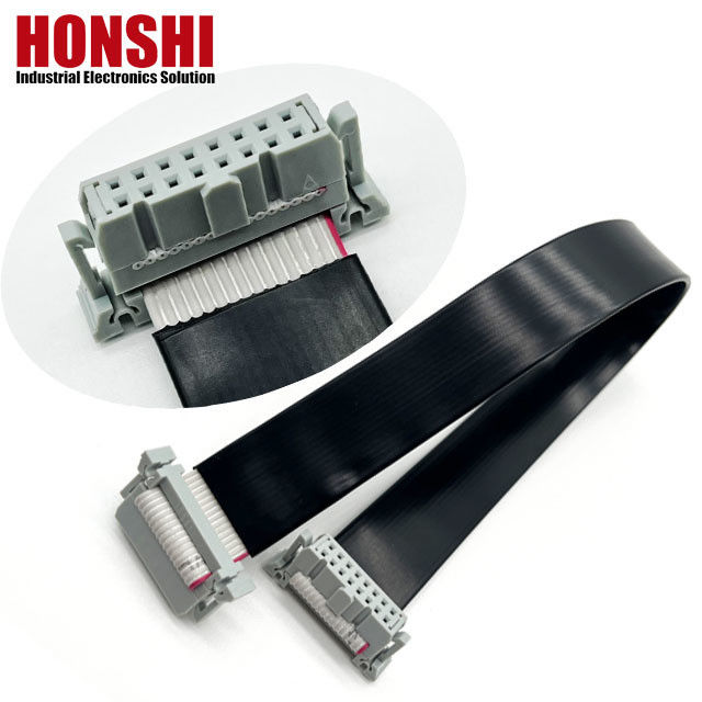 16 pin IDC Flat PVC Cable de cinta con conector de tono de 2,54 mm longitud personalizada