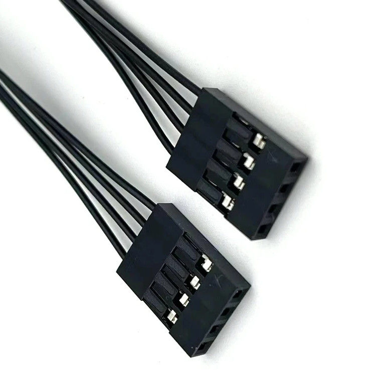 Arnés de alambre eléctrico de longitud personalizada Dupont 4 pin para el conector JST SH 1.0 4 pin
