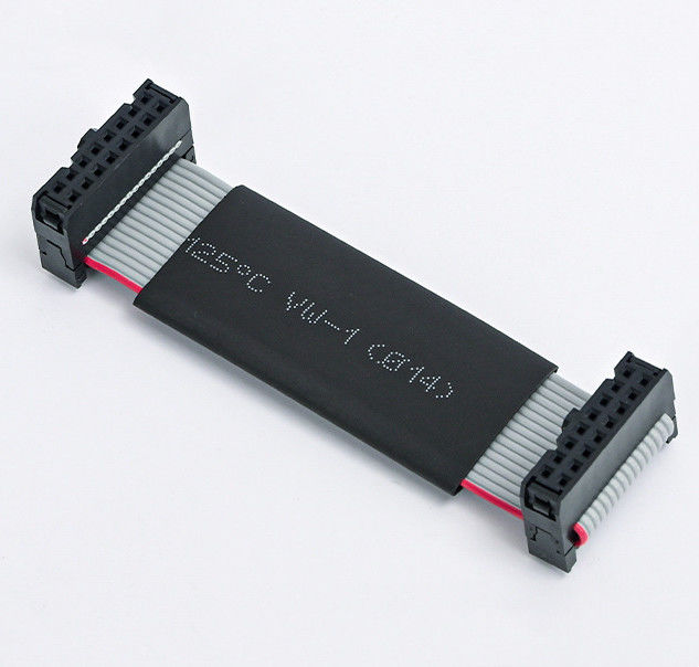 26 pin 34 pin cinta de cable de ensamblaje IDC con 2,54 mm IDC a IDC enchufe tubo negro