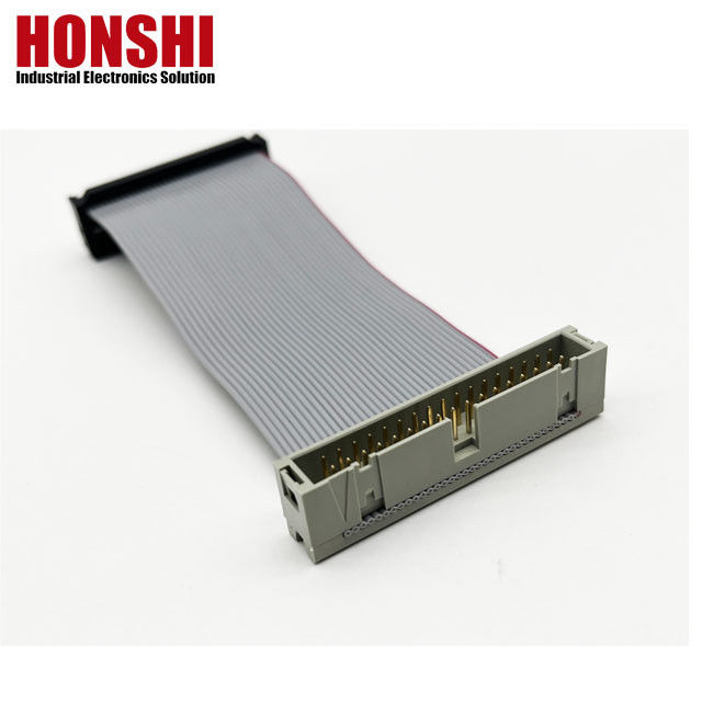 2.54mm IDC Socket To Male Connector 2 fila 14 contactos el cable de cinta plana ensamblaje