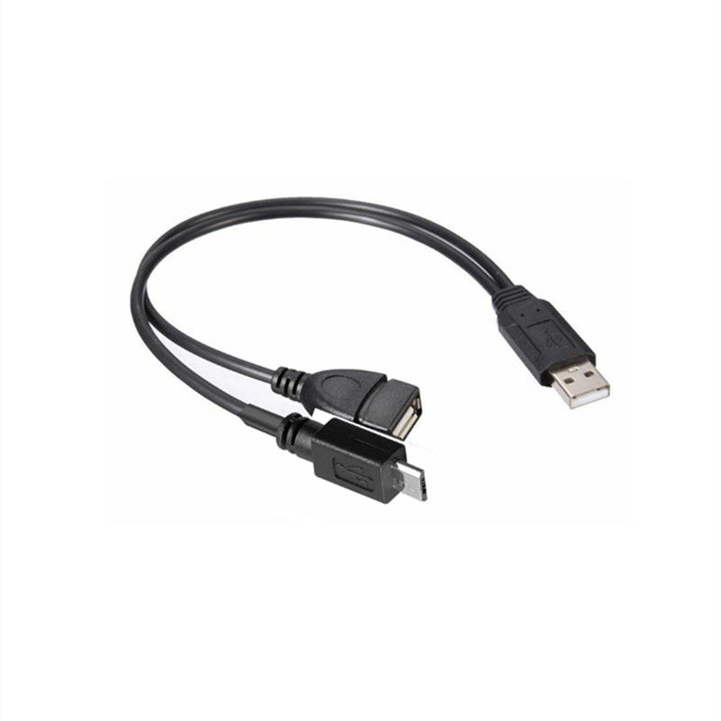 USB 2.0 Splitter de hombre a mujer Micro B USB C Cable Revestido de oro para teléfonos móviles