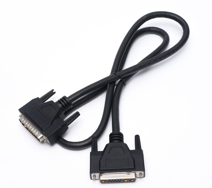 Cable D Sub personalizado 13W3 Conector de alimentación blindado DB9 DB15 Cable de hombre a mujer