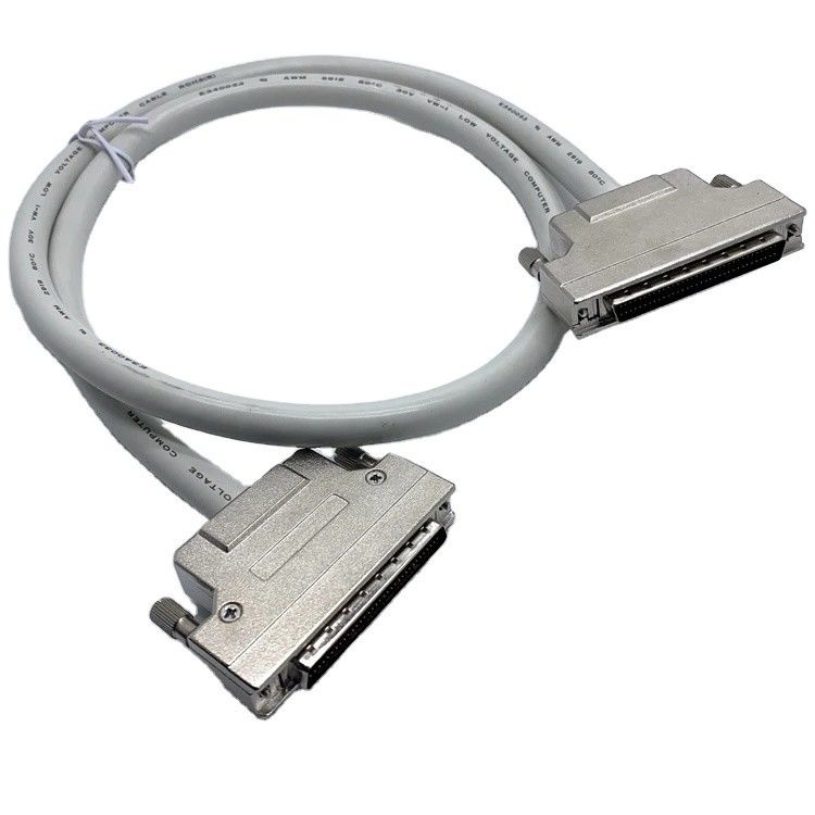 Cable de conector SCSI gris personalizado 68 pin 100 pin cable masculino Ul20276 28awg cable