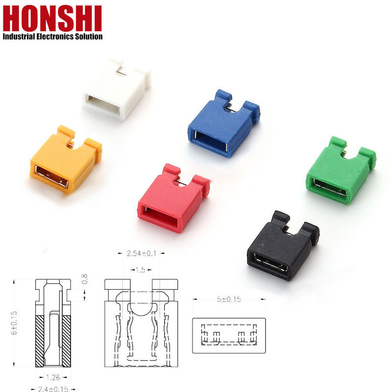 Mini Jumper de conector de carrocería de tablero a tablero de conector femenino 1.27mm 2mm 2.54mm Pitch Negro Rojo Amarillo con Ni Plating