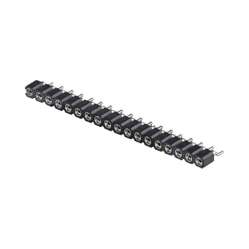 2.54mm Encabezado femenino con ángulo derecho SMT SMD Single Row 1-40Pin PCB Connector