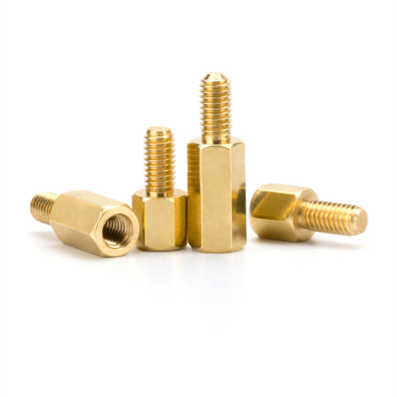 Dispositivos de separación de PCB personalizados de latón con rosca Hexagon Studs M2.5 M3 M6 Hombre Hombre Femenino