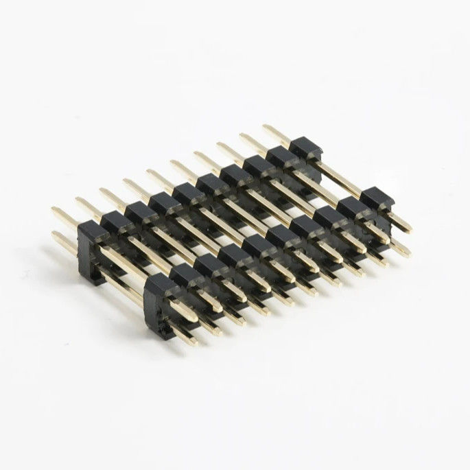 Conector de cabecera de pin de 2,54 mm personalizado de doble fila 20 pin 80 pin de empuje recto