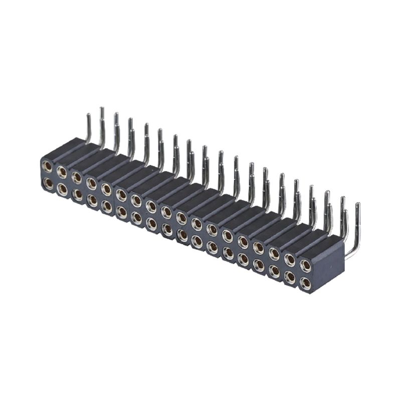 Conector de PCB con cabeza femenina mecanizada 2.54mm H7.0mm ángulo derecho doble fila 2-80pin