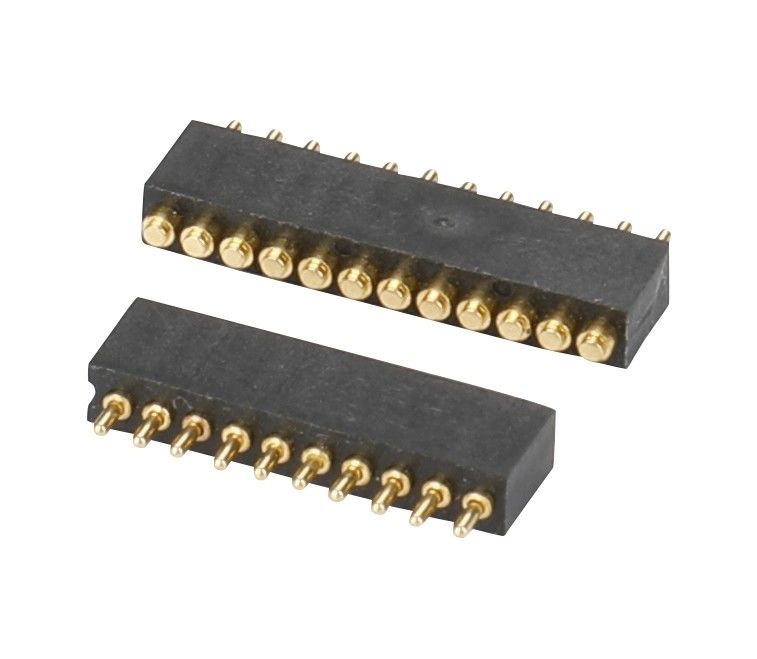 1.27mm Pogo Pin Conector h1.5mm L8.0 Tipo de zambullida Conector de latón dorado 10 pines