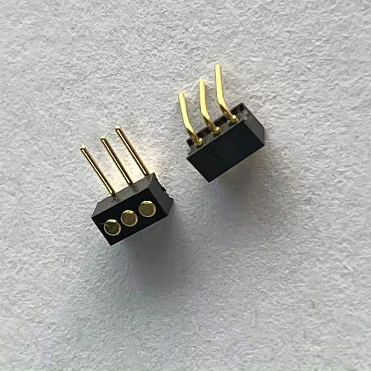 1.27mm 3pin Conector de pin Pogo de ángulo derecho tipo de bronce de resorte
