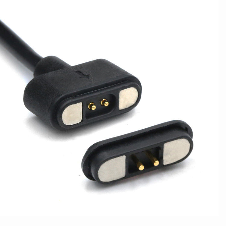 IP67 PCB resistente al agua Conector de pin Pogo femenino Cable magnético con revestimiento de oro y resistencia a los contactos máxima de 50 mohm