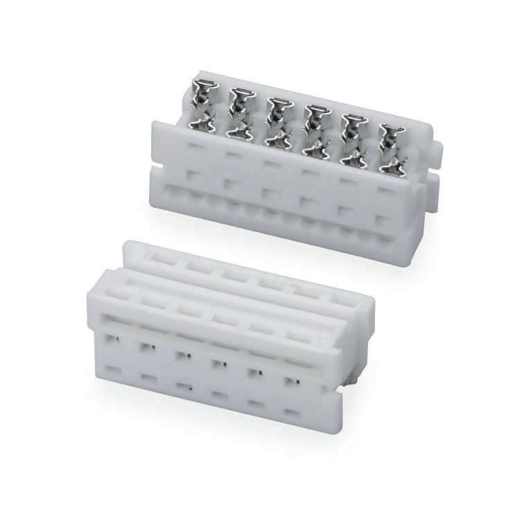 1.27mm Conector de IDC de color blanco 4 6 8 10 20 24 conector de cable plano