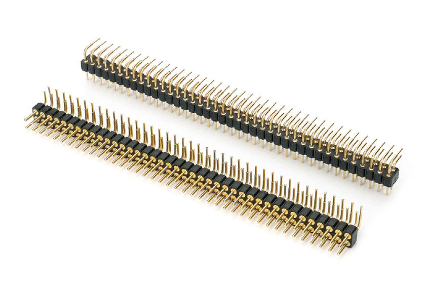 2.0 mm Cabeza de pin redonda masculina Conector de PCB de doble fila Cabeza de pin mecanizada