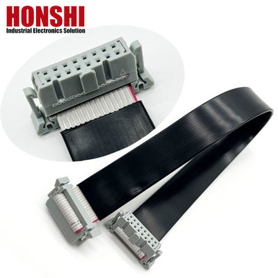 16 pin IDC Flat PVC Cable de cinta con conector de tono de 2,54 mm longitud personalizada