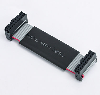 26 pin 34 pin cinta de cable de ensamblaje IDC con 2,54 mm IDC a IDC enchufe tubo negro