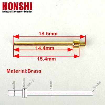 Conector pines mecanizados 2.0x18.5mm dorado terminal pin de bronce pin de punto de contacto