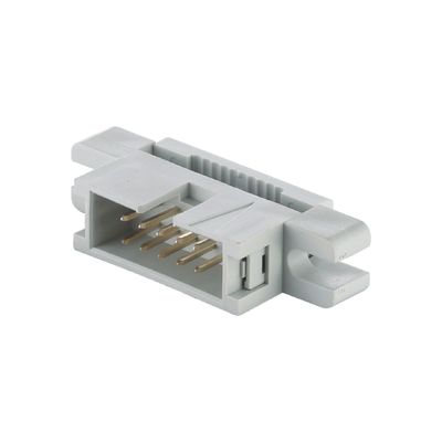 Revestimiento de estaño de oro 2.54mm Caja de cabezal PBT latón 6P - 64P IDC Board To Wire Connector