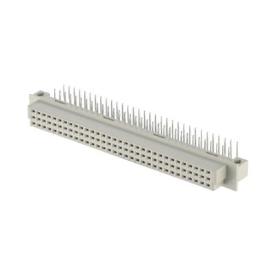 2.54mm DIN 41612 conector 64 pines ángulo derecho pines femeninos a través del agujero 3 conector de fila