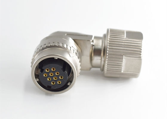 Conector de alambre circular de soldadura en ángulo recto 10 pines para el cable de freno de servo