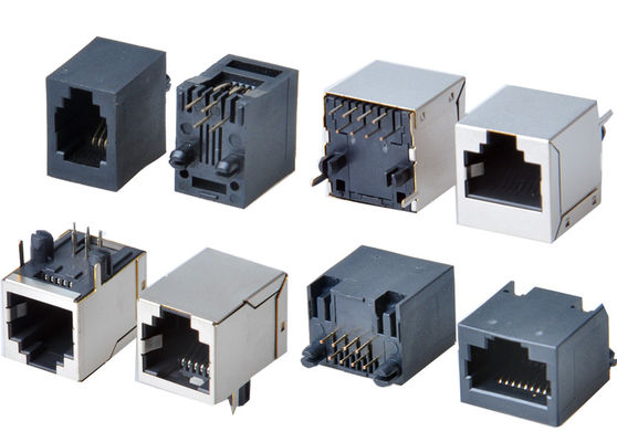 8p8c RJ45 Ethernet Conector 1x1 Puertos Femenino RJ45 Jack sin magnéticos