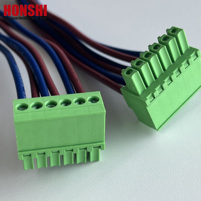 3.5mm Mujer conectable terminal bloque de alambre y cables de ensamblaje Fabricante Arnés de cableado